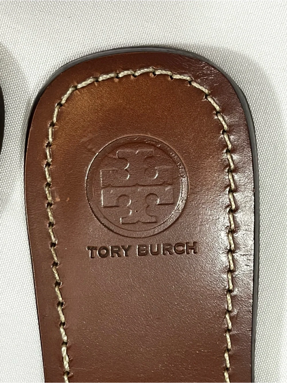 Tory Burch Moore Flat Thong Sandals Black Leather Women’s 8.5